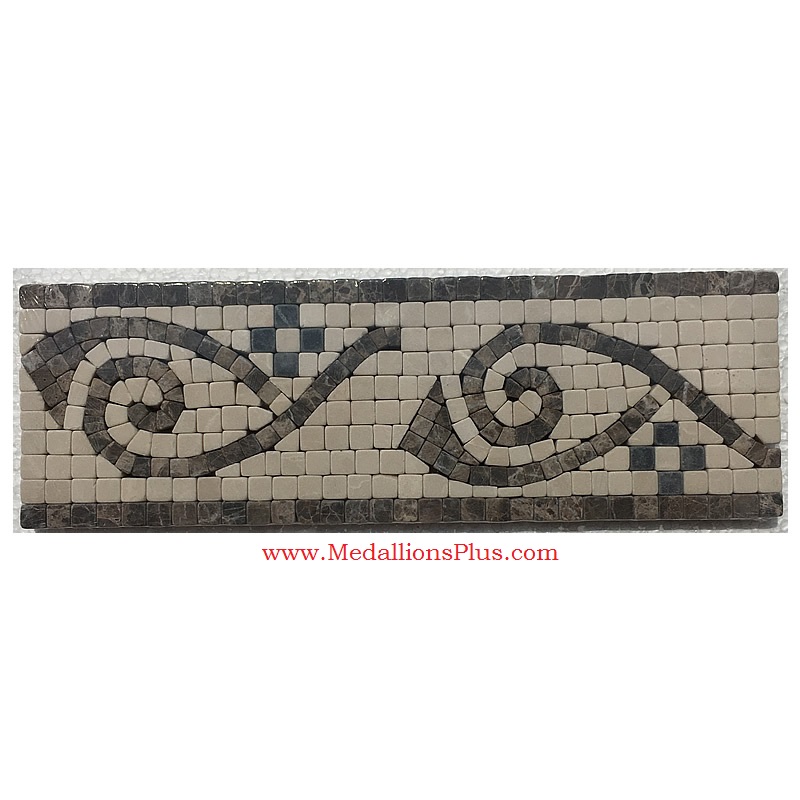 Cole (brown), Honed Mosaic Tile Listello 4" x 12"